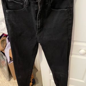 Abercrombie & Fitch ultra high rise super skinny black jeans size 26/2